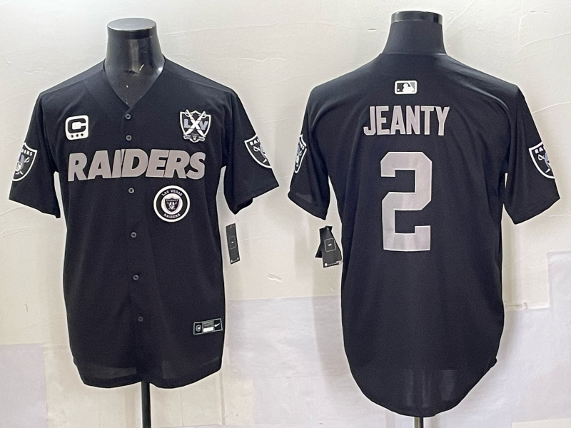 Men Oakland Raiders #2 Jeanty Black 2025 Nike NFL jersey 003->oakland raiders->NFL Jersey